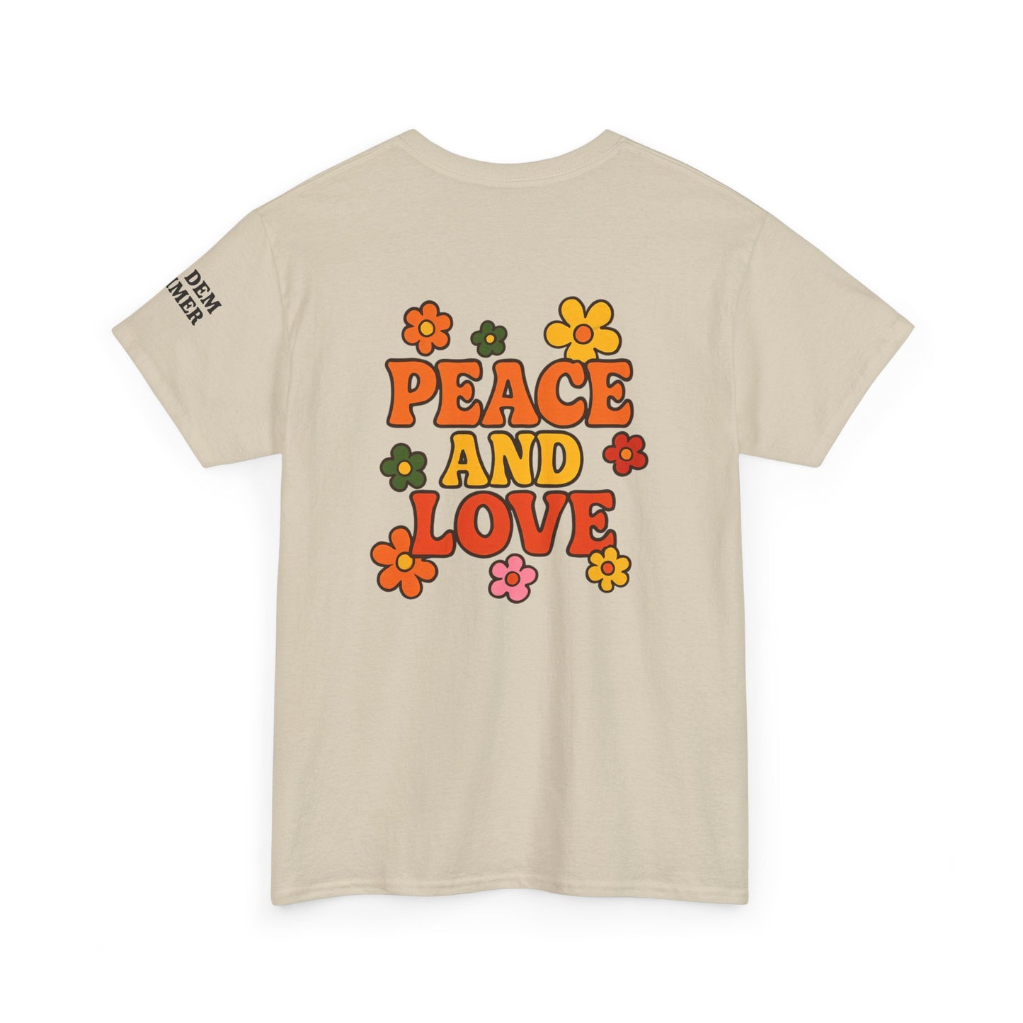 Summer Vibes Unisex Tee | Peace & Love Graphic Shirt, Casual Summer Outfit, Festival Wear, Gift for Friends, Retro Style