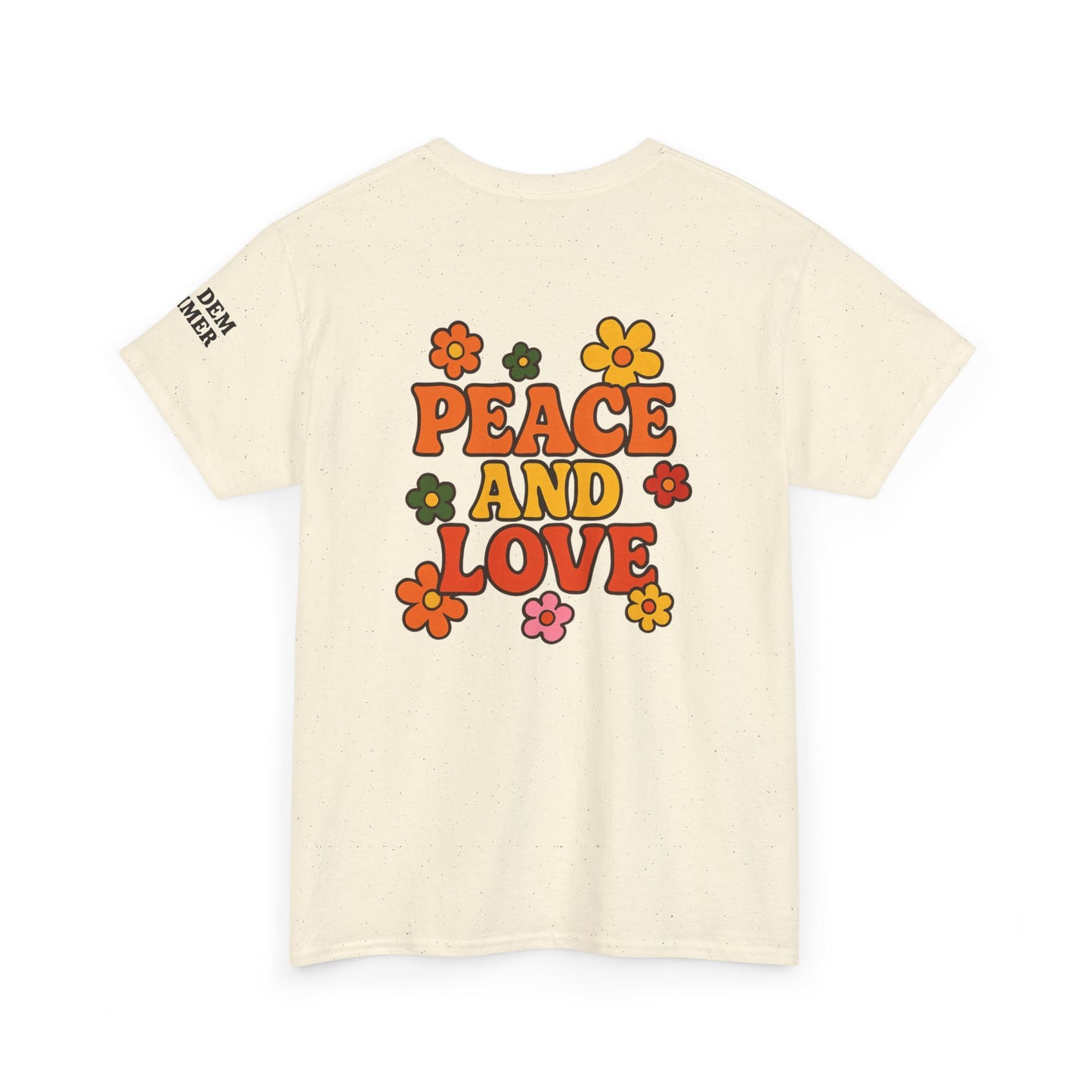 Summer Vibes Unisex Tee | Peace & Love Graphic Shirt, Casual Summer Outfit, Festival Wear, Gift for Friends, Retro Style