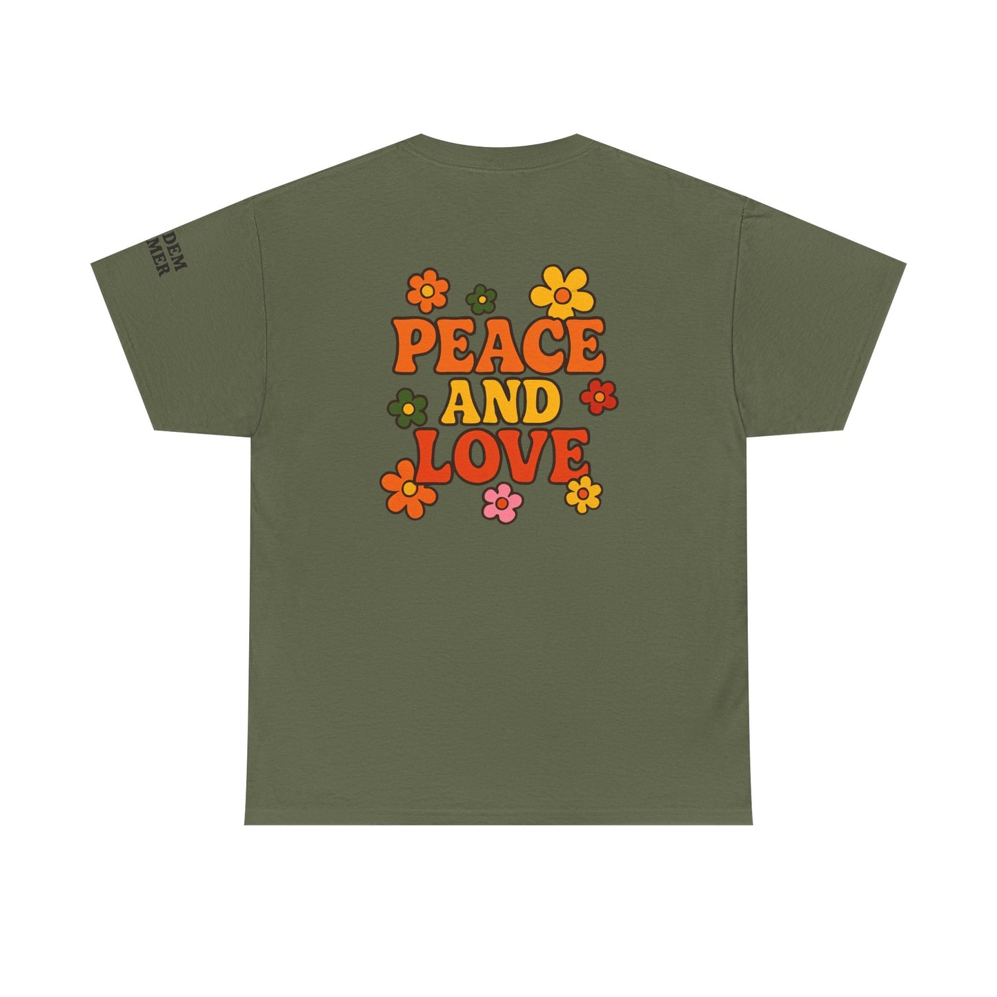 Summer Vibes Unisex Tee | Peace & Love Graphic Shirt, Casual Summer Outfit, Festival Wear, Gift for Friends, Retro Style