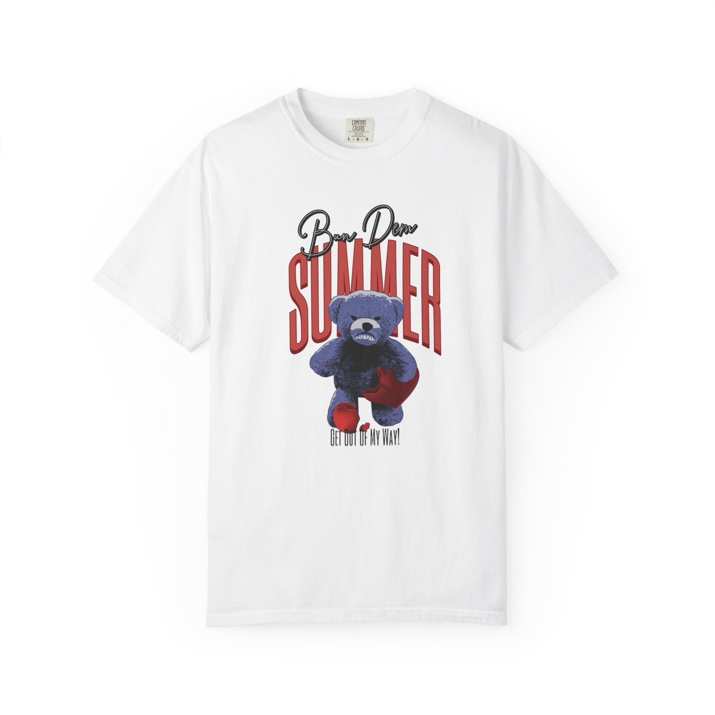 Bun Dem Summer Bear Graphic T-Shirt, Unisex Summer Tee Empire Edition, Get Out Of My Way T-Shirt, Gift for Summer Lovers, Casual Outfit Top