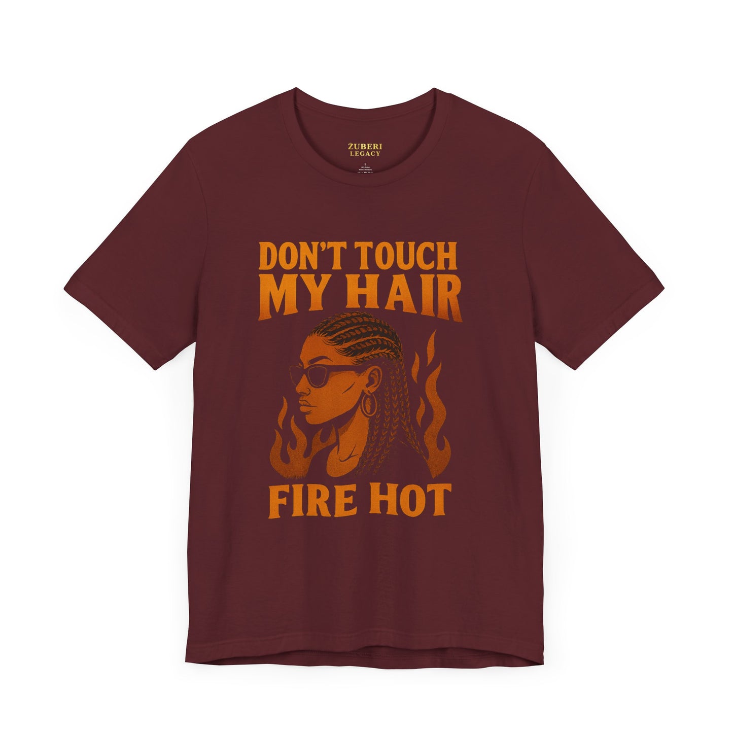 Fire Hot Hair Graphic Tee, Unisex Jersey Short Sleeve Tee, Afrocentric T-Shirt, Black Pride Apparel, Unique Gift for Her, Fun Casual Wear