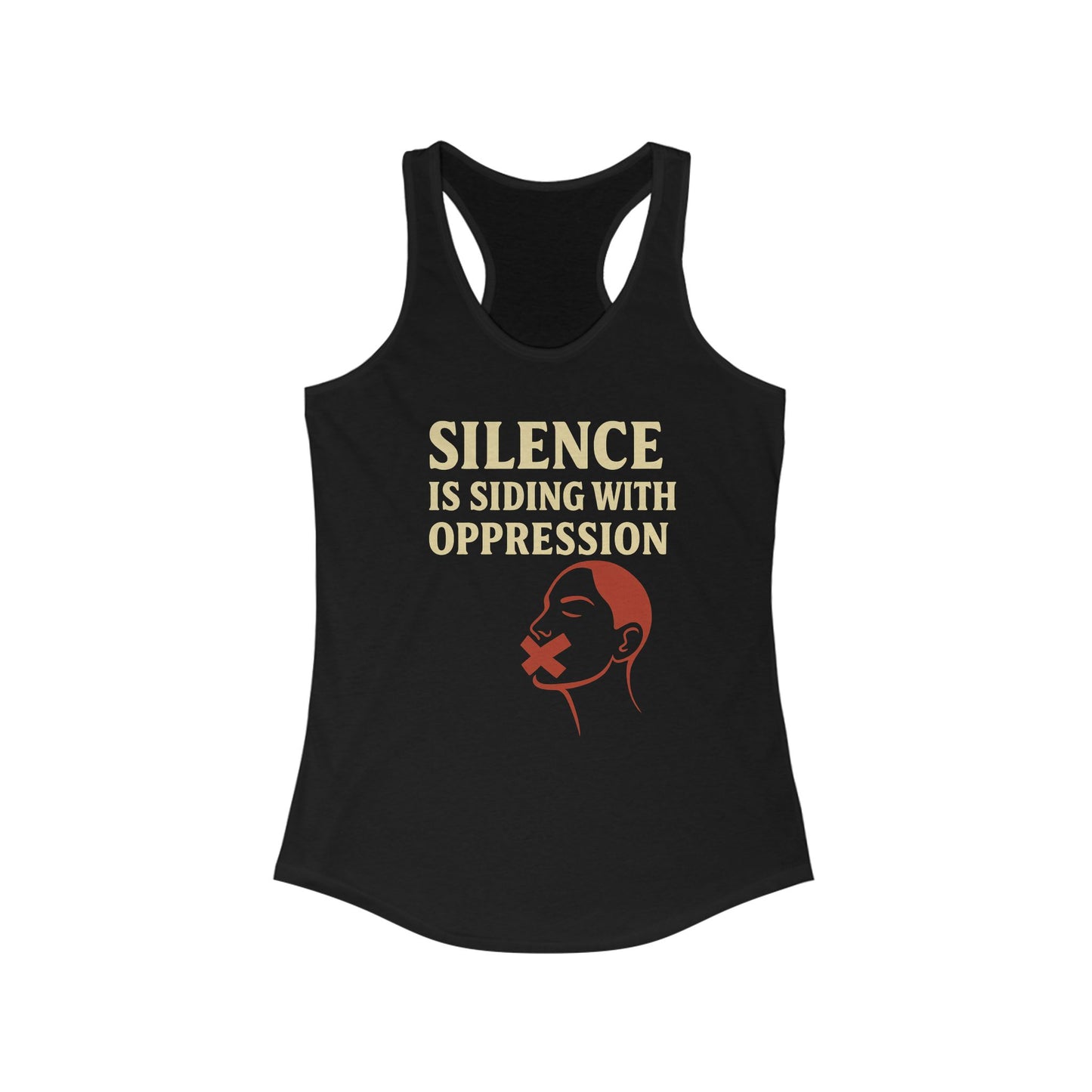 Bun Dem Summer Empowering Women's Racerback Tank Top Empire Edition - Silence is Siding with Oppression, Feminist Apparel, Activist Wear, Workout Top, Gift for Her