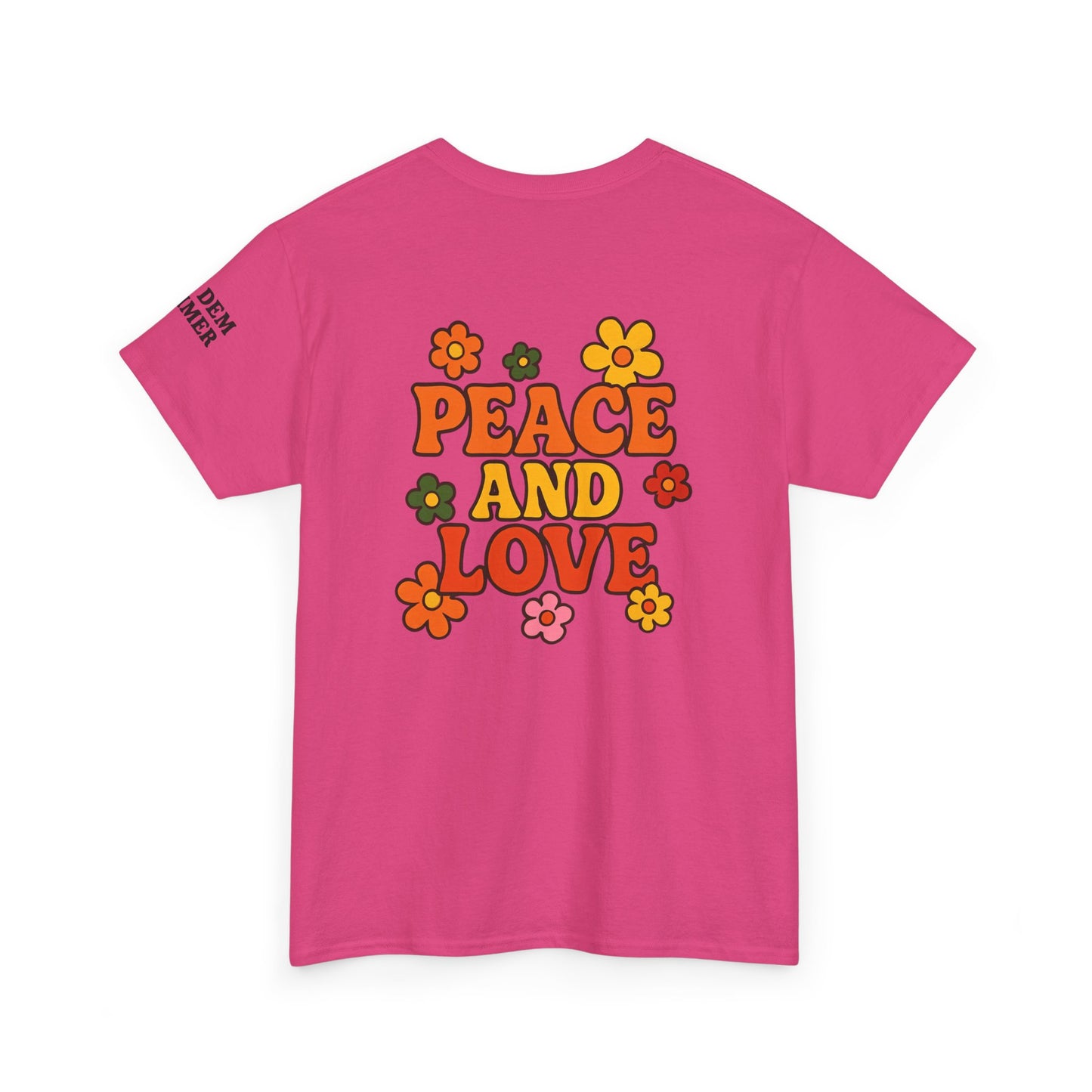 Summer Vibes Unisex Tee | Peace & Love Graphic Shirt, Casual Summer Outfit, Festival Wear, Gift for Friends, Retro Style