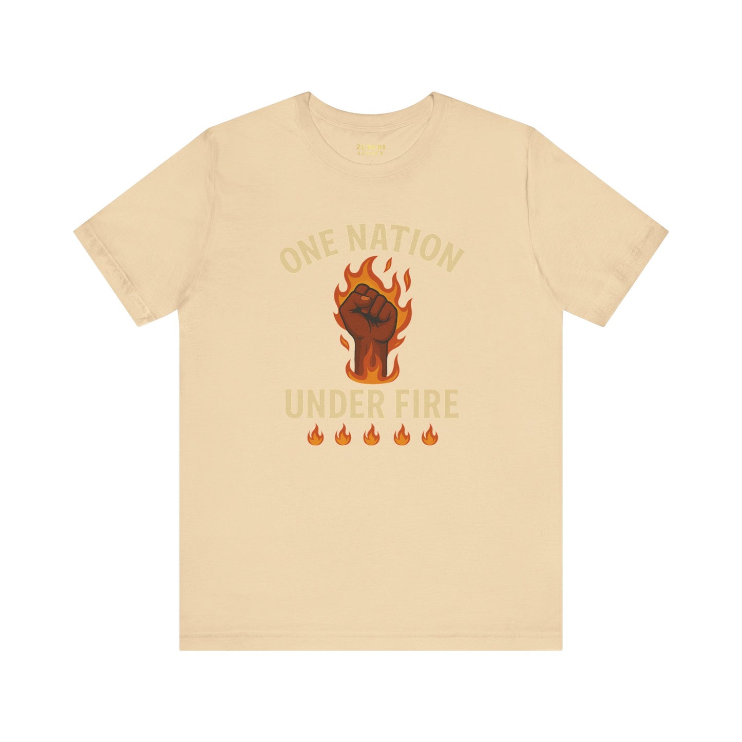 Empowering Statement Tee: One Nation Under Fire, Unisex Graphic Shirt, Activist Apparel, Casual Wear, Gift for Change Makers