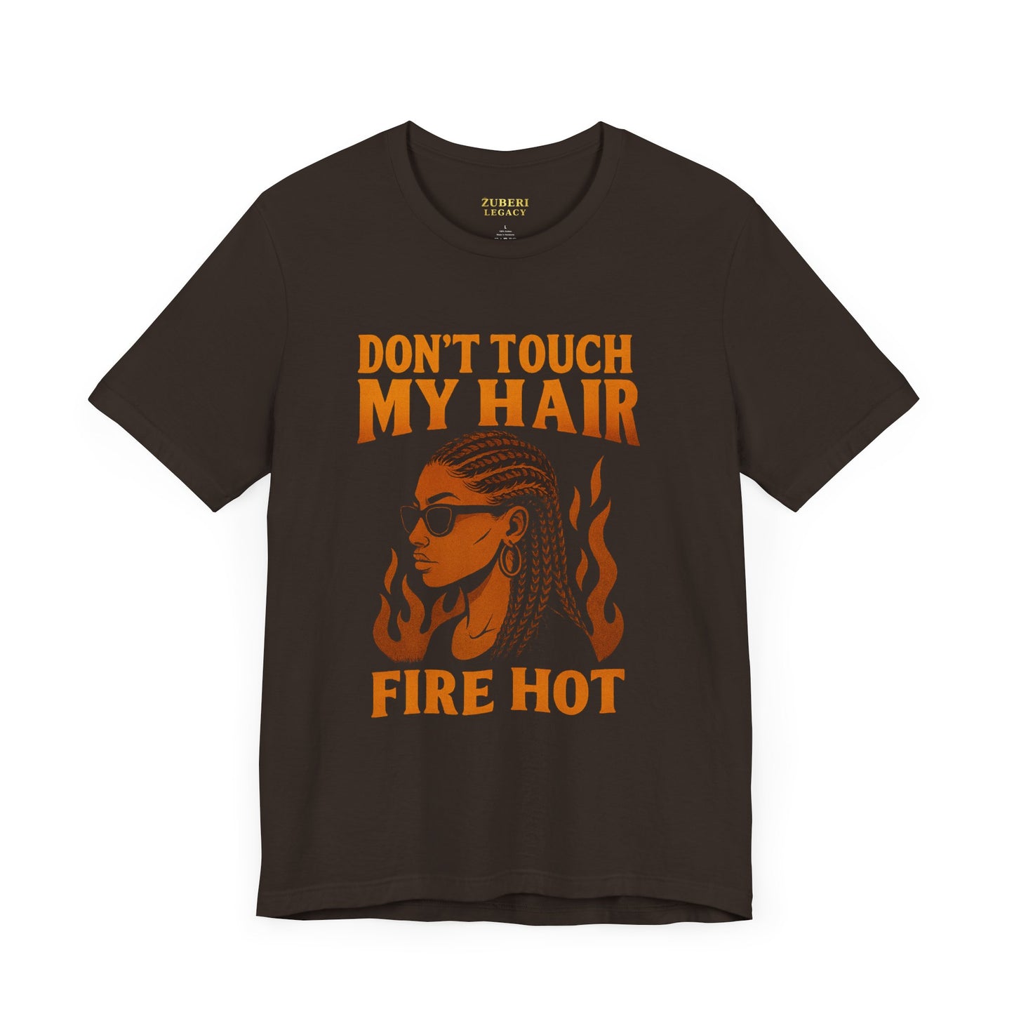 Fire Hot Hair Graphic Tee, Unisex Jersey Short Sleeve Tee, Afrocentric T-Shirt, Black Pride Apparel, Unique Gift for Her, Fun Casual Wear