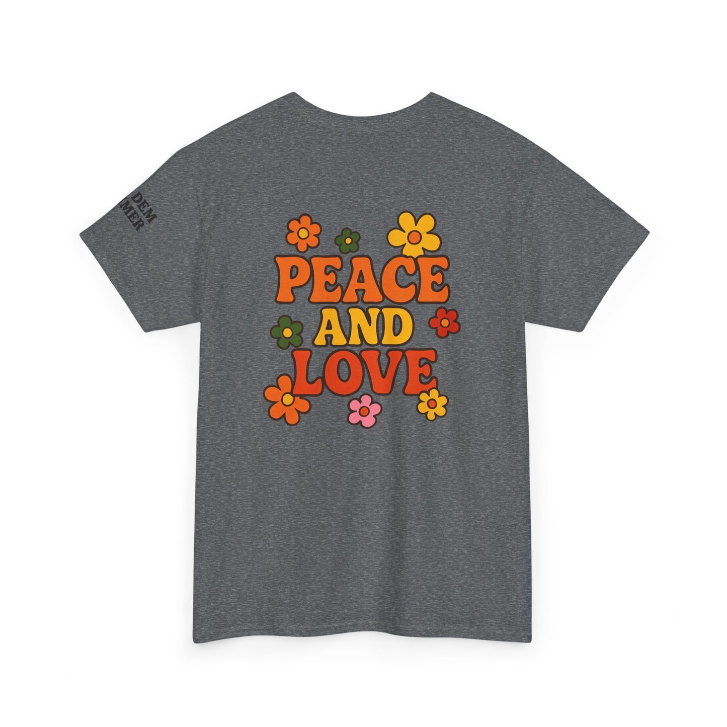 Summer Vibes Unisex Tee | Peace & Love Graphic Shirt, Casual Summer Outfit, Festival Wear, Gift for Friends, Retro Style