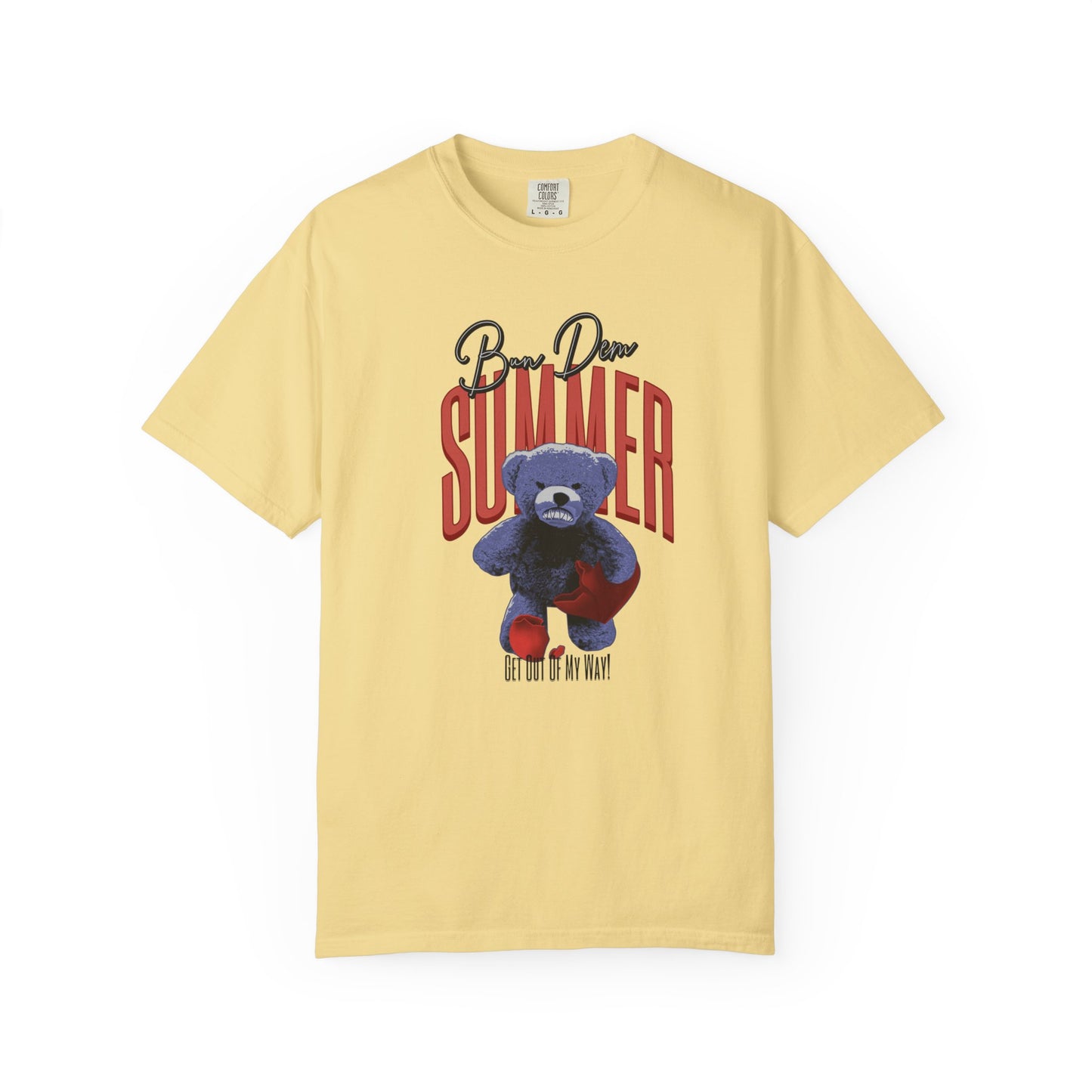 Bun Dem Summer Bear Graphic T-Shirt, Unisex Summer Tee Empire Edition, Get Out Of My Way T-Shirt, Gift for Summer Lovers, Casual Outfit Top