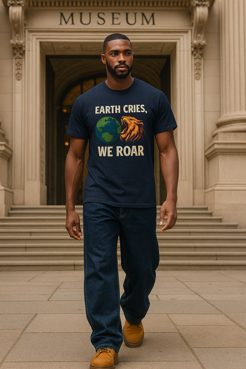 Bun Dem Summer Earth Cries We Roar Empire Edition Earth Awareness Unisex Cotton Tee, Eco-Friendly T-Shirt , Wildlife Conservation Shirt, Gift for Nature Lovers, Sustainable Fashion