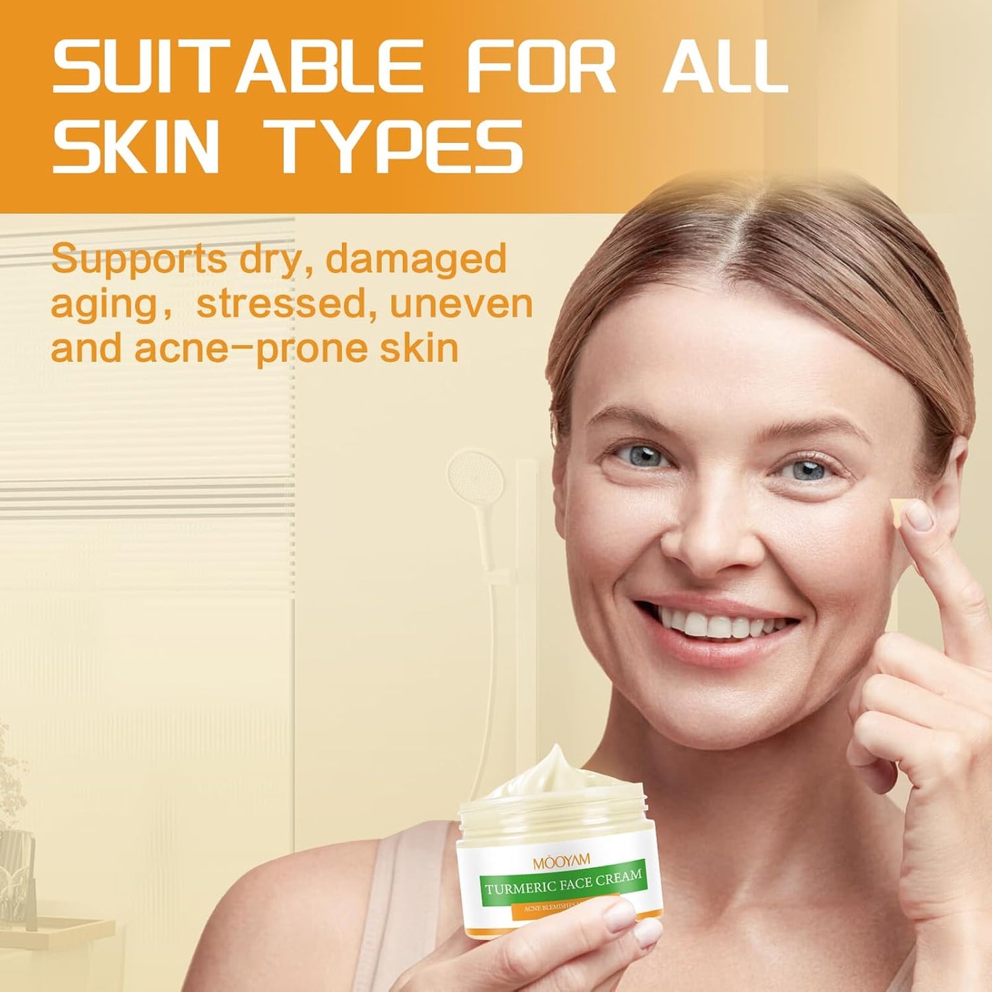 Revitalize Your Skin: Organic Turmeric Face Cream for Acne Spots & Blemishes - Perfect Christmas Gift (50G)