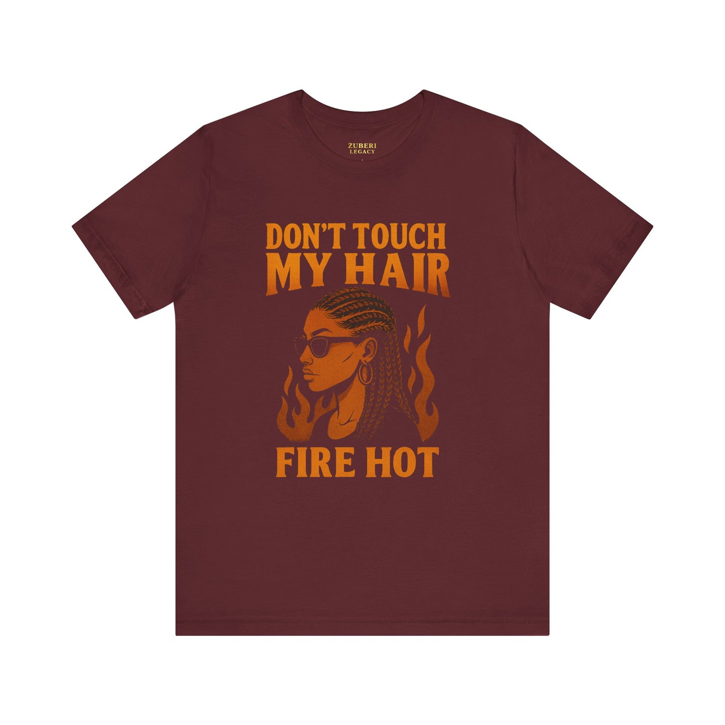 Fire Hot Hair Graphic Tee, Unisex Jersey Short Sleeve Tee, Afrocentric T-Shirt, Black Pride Apparel, Unique Gift for Her, Fun Casual Wear