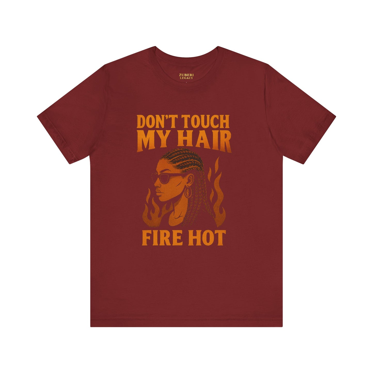 Fire Hot Hair Graphic Tee, Unisex Jersey Short Sleeve Tee, Afrocentric T-Shirt, Black Pride Apparel, Unique Gift for Her, Fun Casual Wear