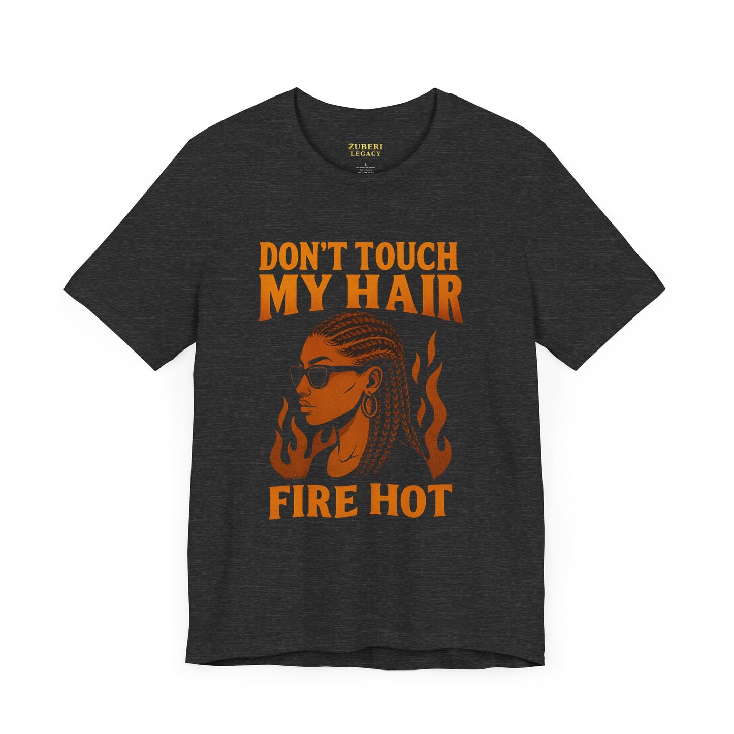 Fire Hot Hair Graphic Tee, Unisex Jersey Short Sleeve Tee, Afrocentric T-Shirt, Black Pride Apparel, Unique Gift for Her, Fun Casual Wear