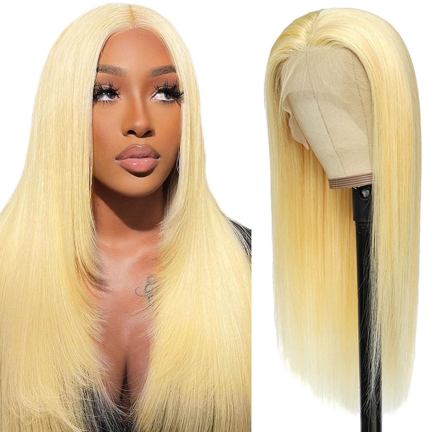 250 Density Human Hair Wig 13X4 HD Lace Front Wigs Pre Plucked Glueless Wig Human Hair Body Wave Wigs Human Hair for Black Women Frontal Wigs Human Hair Wigs Bleached Knots 18 Inch