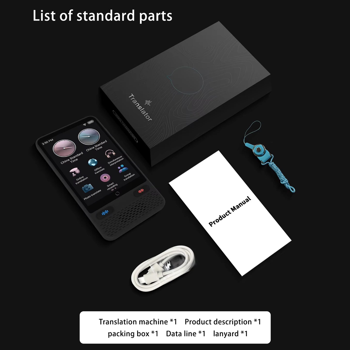 Portable Language Translator Device S85 with 138 Languages Voice Translating Offline Translation Support Voice Video Recording