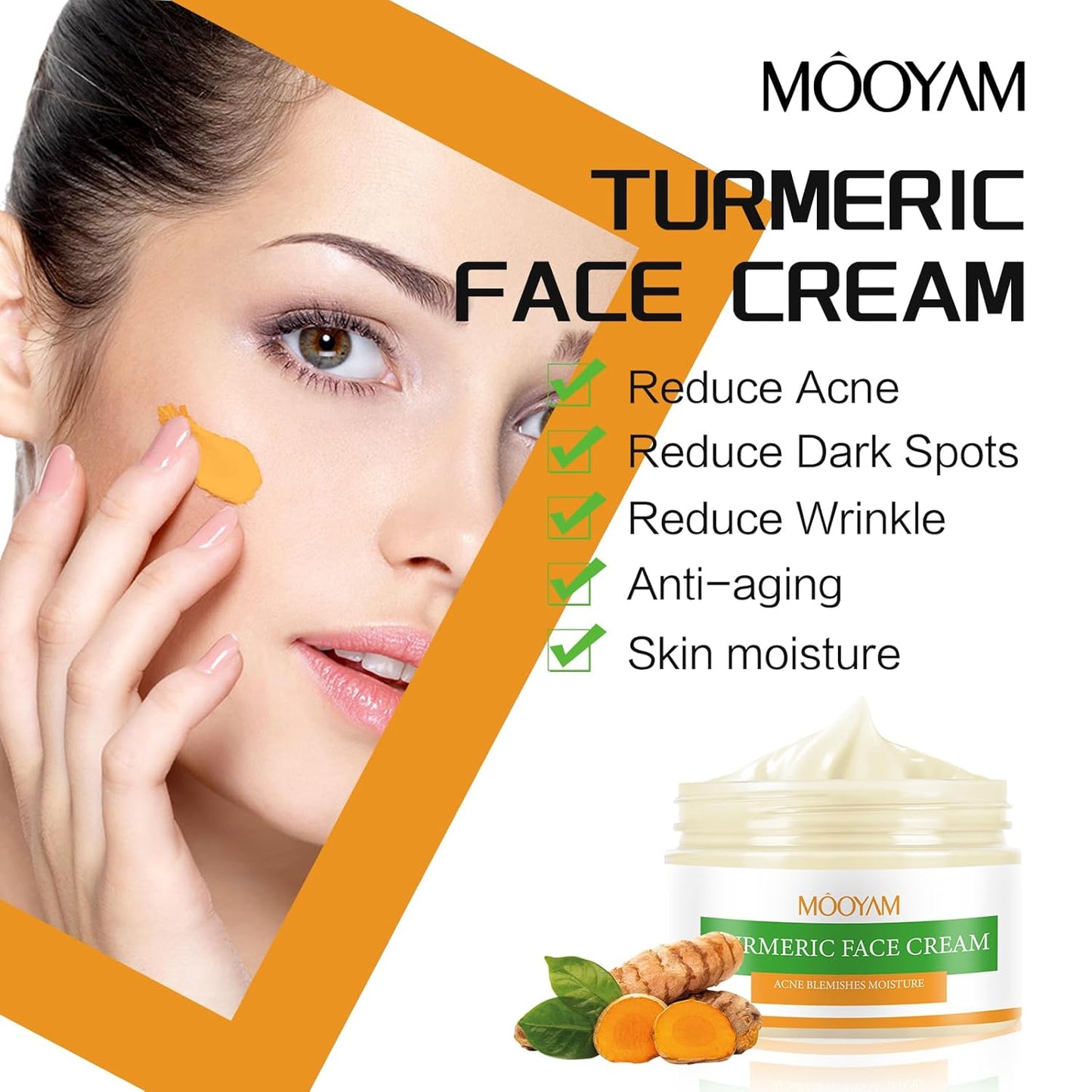 Revitalize Your Skin: Organic Turmeric Face Cream for Acne Spots & Blemishes - Perfect Christmas Gift (50G)