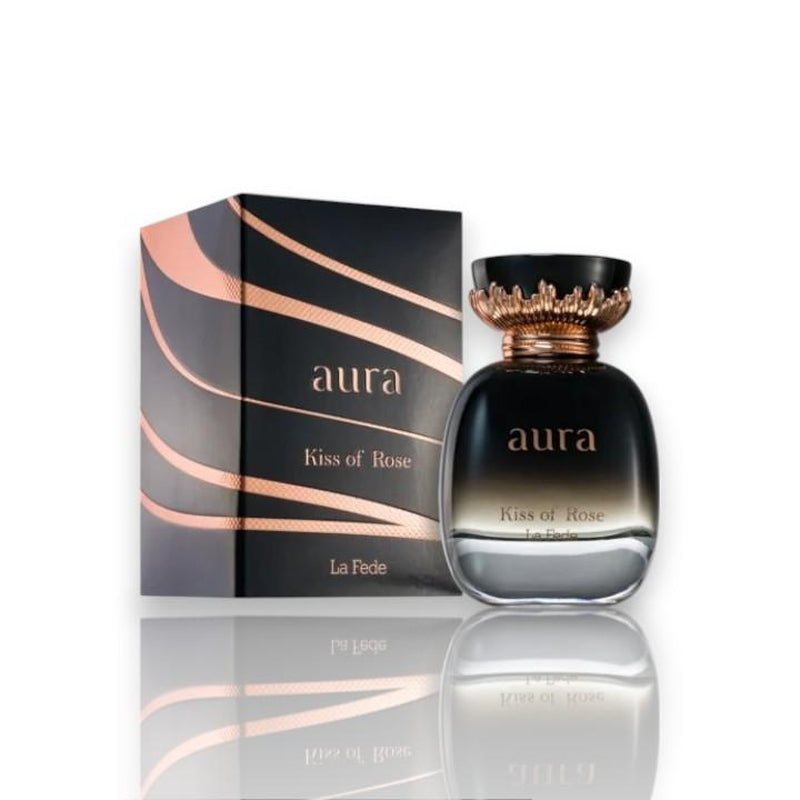 Khadlaj Perfumes | La Fede | Aura | Kiss of Rose | Eau De Parfum | 100 ML - 3.4 Oz | Womens Fragrance | Fruity - Sweet - Musky Notes