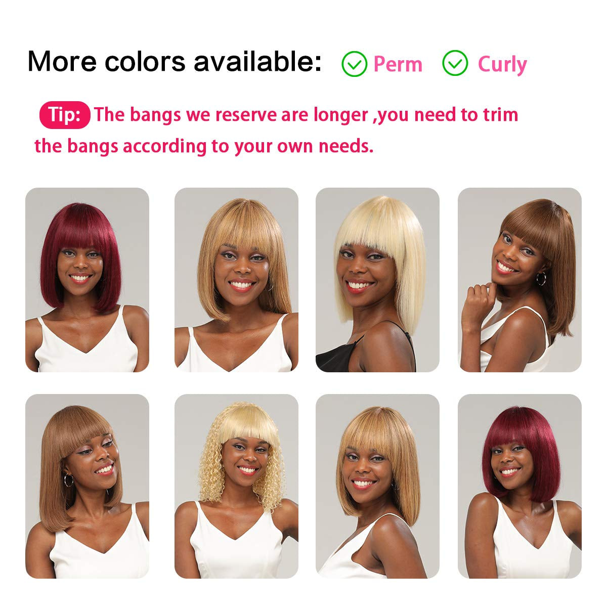 SUYYA Straight Bob Wig Human Hair with Bangs 100% Virgin Human Hair Wigs 10 Inches Dark Brown Short Bob Wigs for Women(10 Inch #2 Dark Brown)
