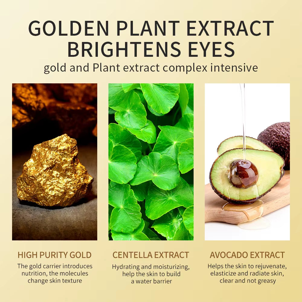 60Pcs/Box Avocado Golden Collagen Eye Mask anti Dark Circles Eye Bags Remover Moisturizing Firming Eye Patches Skin Care Product