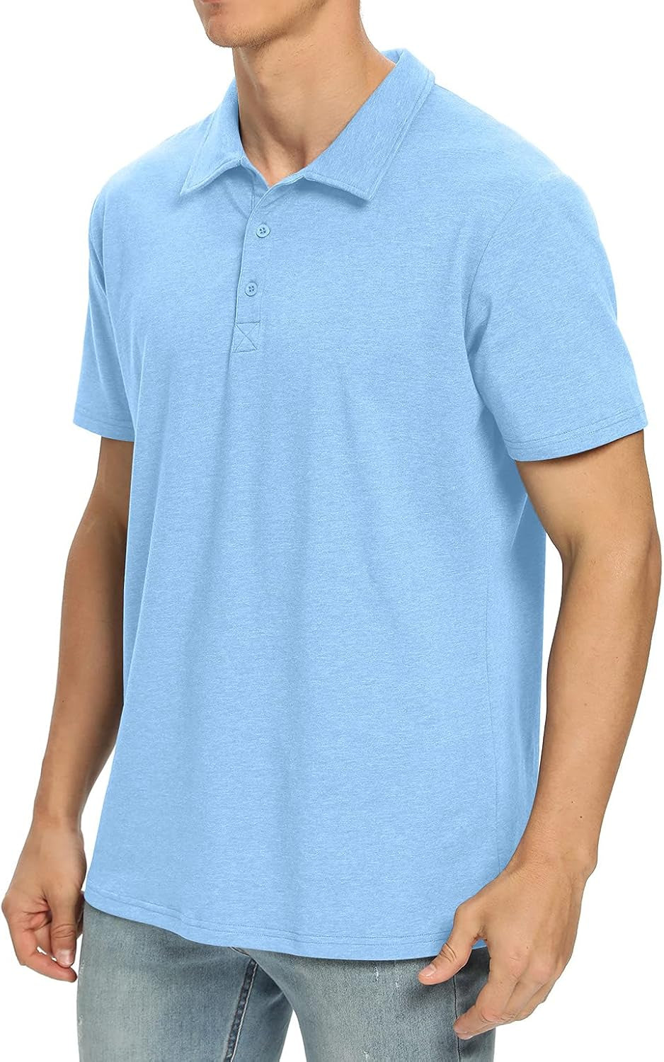 Polo Shirts for Men Short/Long Sleeve Soft Cotton Collared Shirt