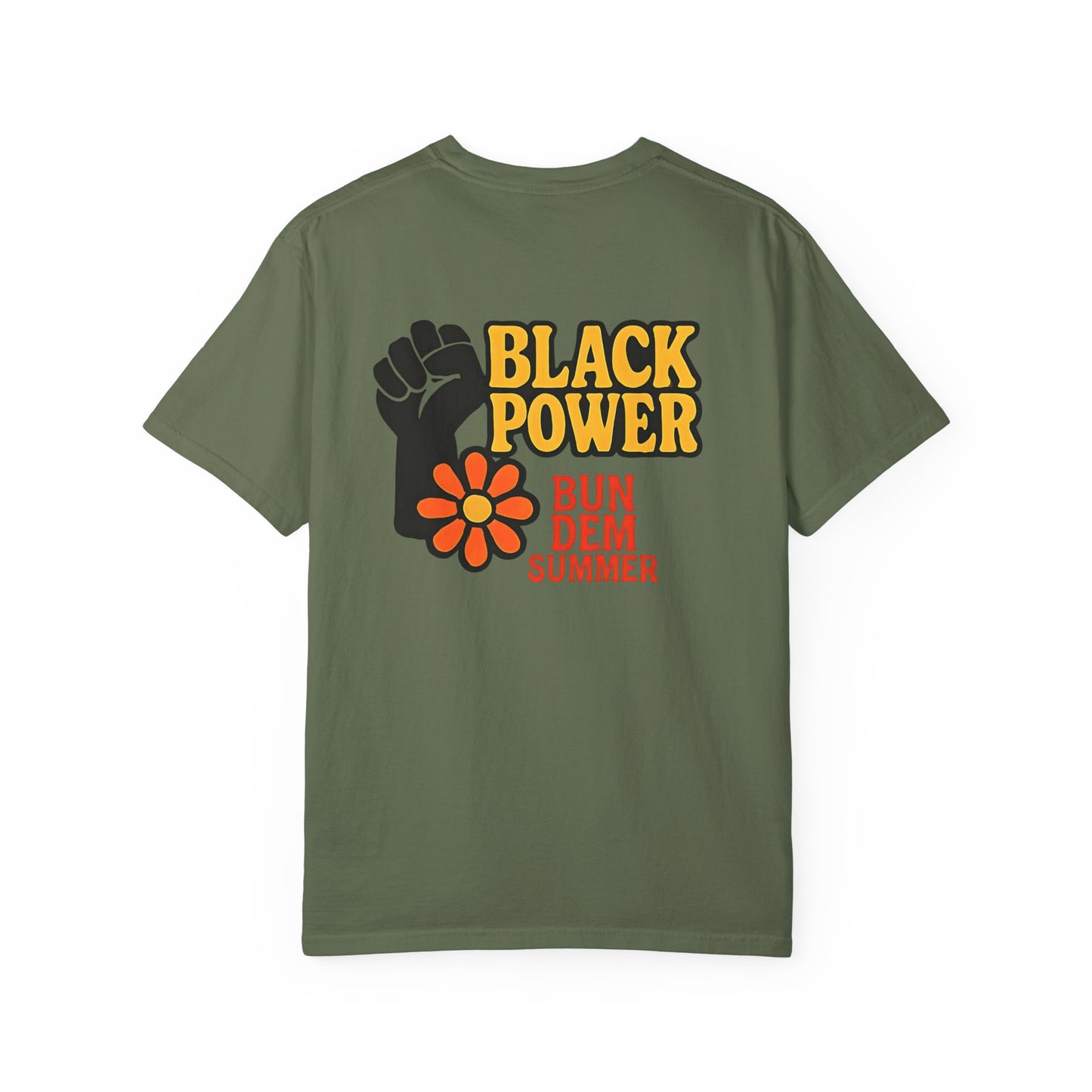 Bun Dem Summer - Black Power Unisex Statement T-Shirt Empire Edition, Summer Fashion, Casual Wear, Ideal for Pride, Activism & Celebration