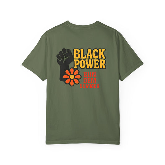 Bun Dem Summer - Black Power Unisex Statement T-Shirt Empire Edition, Summer Fashion, Casual Wear, Ideal for Pride, Activism & Celebration