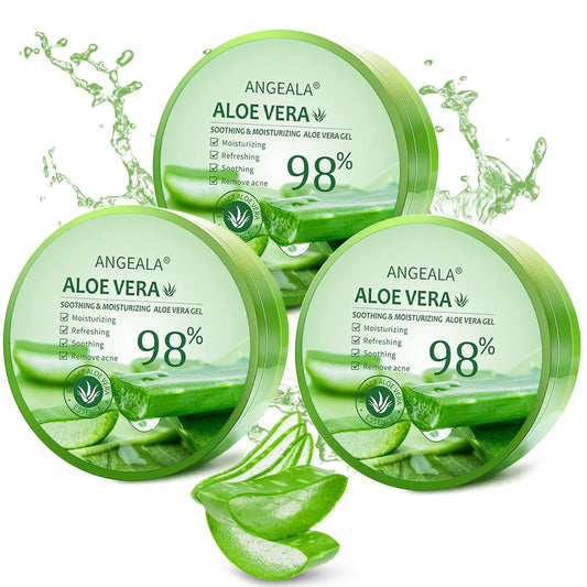 3-Pack 98% Pure Aloe Vera Gel - Soothing Moisturizer for Face, Body, Scalp & Hair (30Oz) - Multipurpose Skin Care Solution