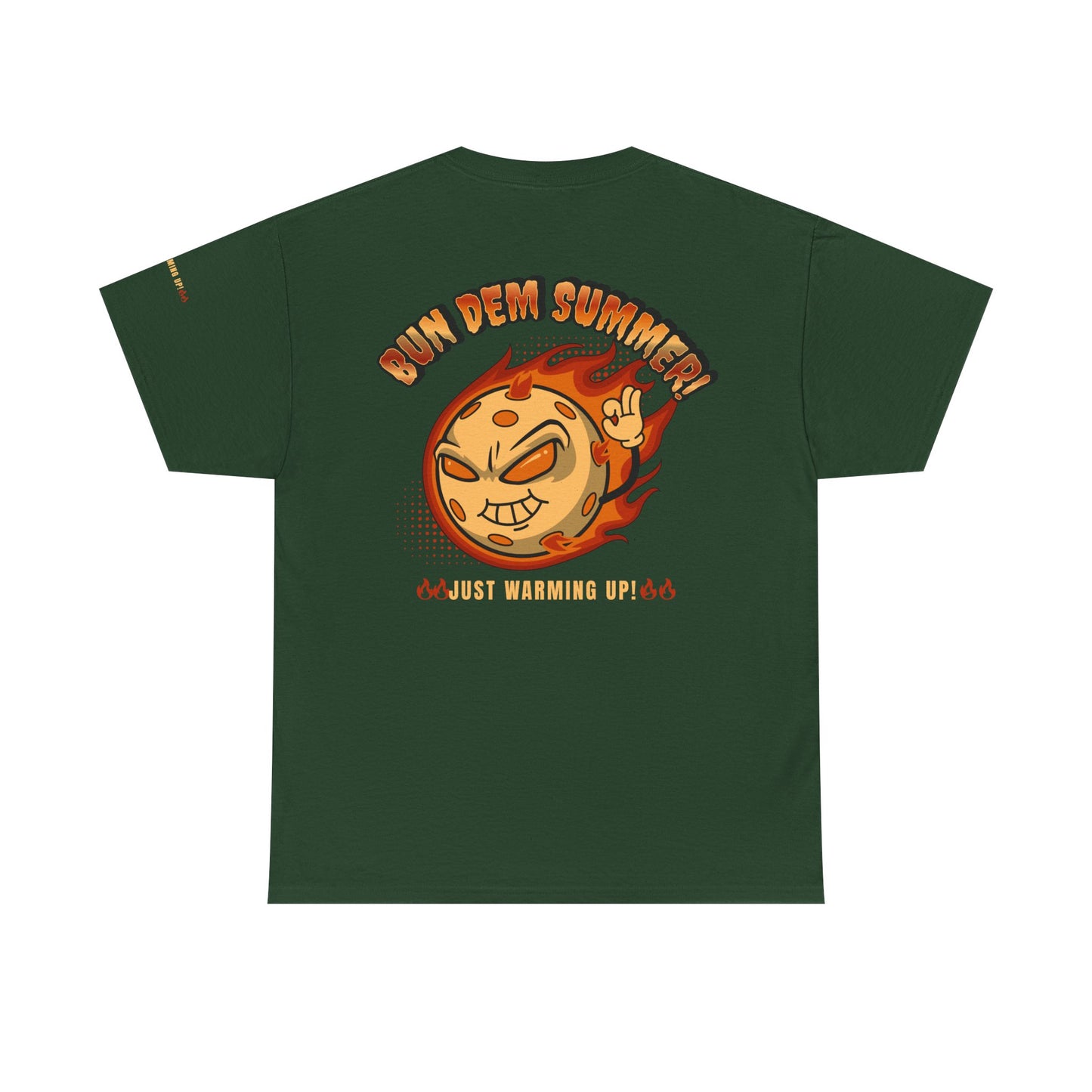 Bun Dem Summer Just Warming Up! Unisex Heavy Cotton Tee Empie Edition, Summer Vibes Shirt, Cool Graphic Tee, Fun Casual Wear, Gift for Friends, Trendy Apparel