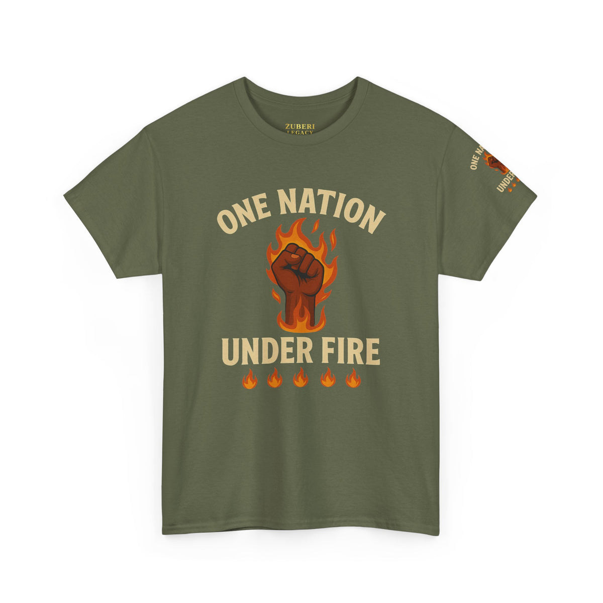 Bun Dem Summer Unisex Heavy Cotton Tee - One Nation Under Fire Empire Edition Graphic Tee, Protest Shirt, Activism Apparel, Gift for Social Justice Warriors