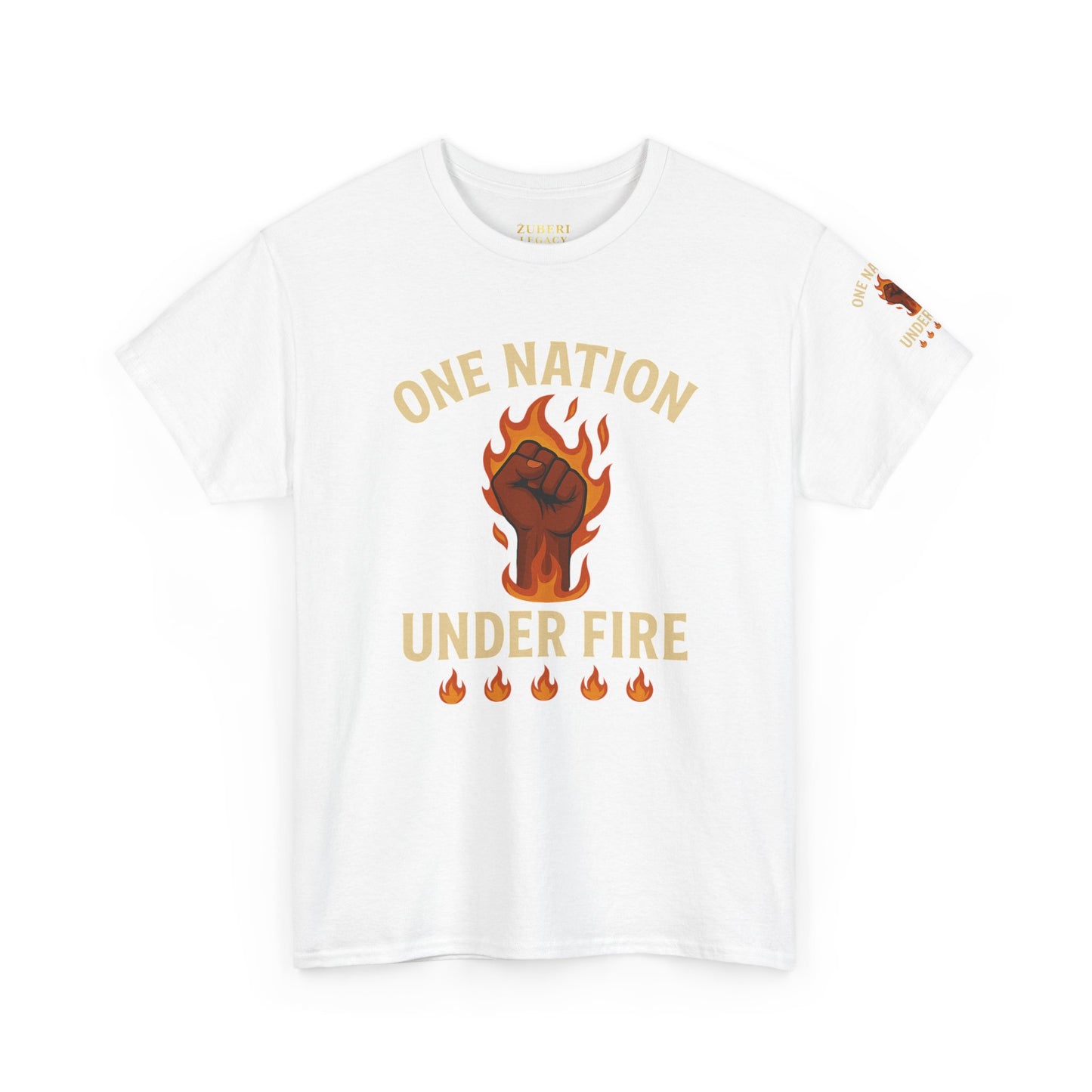 Bun Dem Summer Unisex Heavy Cotton Tee - One Nation Under Fire Empire Edition Graphic Tee, Protest Shirt, Activism Apparel, Gift for Social Justice Warriors