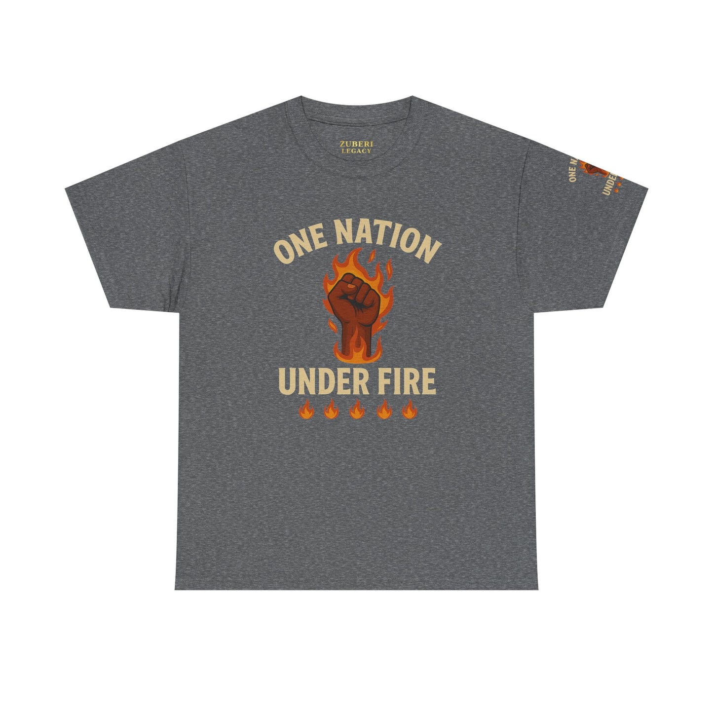 Bun Dem Summer Unisex Heavy Cotton Tee - One Nation Under Fire Empire Edition Graphic Tee, Protest Shirt, Activism Apparel, Gift for Social Justice Warriors