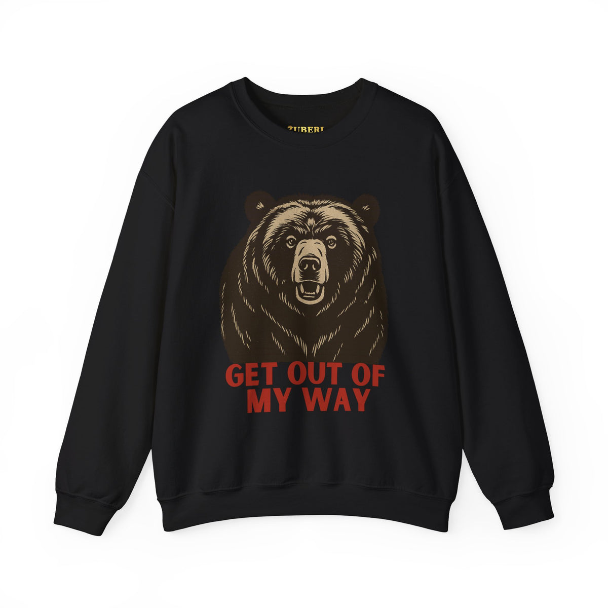 Bun Dem Summer Bear Themed Crewneck Sweatshirt - Get Out of My Way Empire Edition, Unique Gift for Outdoor Lovers, Cozy Casual Style, Perfect for Autumn