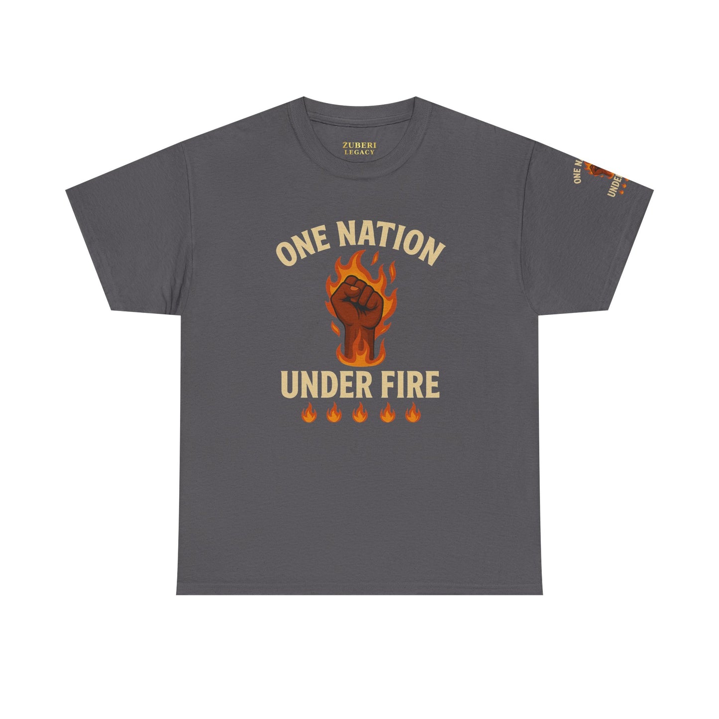 Bun Dem Summer Unisex Heavy Cotton Tee - One Nation Under Fire Empire Edition Graphic Tee, Protest Shirt, Activism Apparel, Gift for Social Justice Warriors
