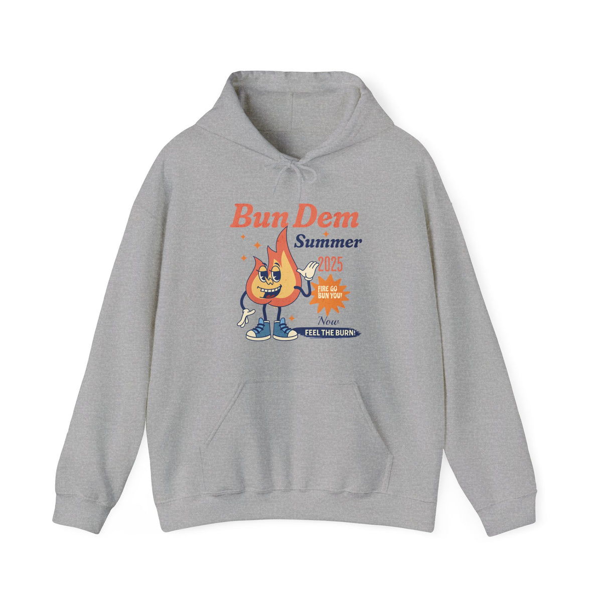 Bun Dem Summer 2026 Feel The Burn Graphic Hoodie,