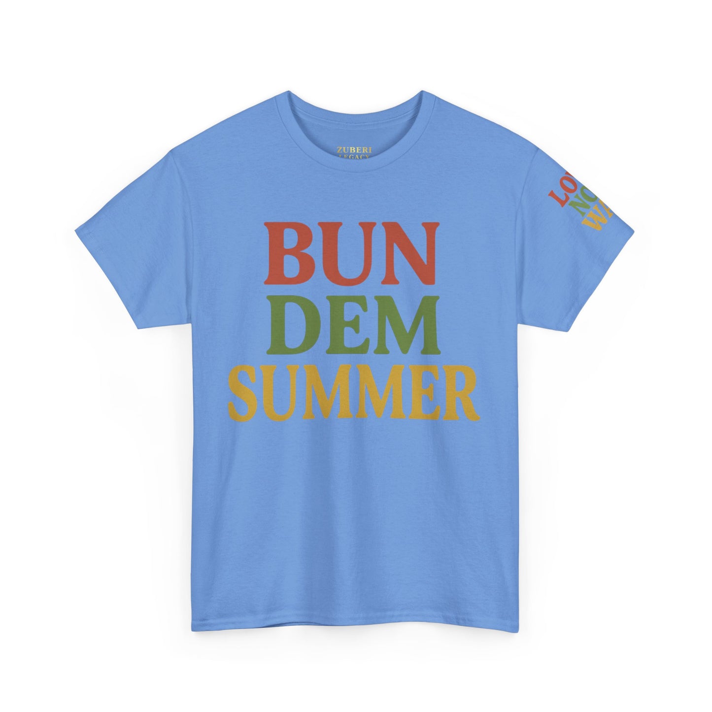 'Bun Dem Summer' Unisex Heavy Cotton Tee with and 'Love Not War' Design – Casual Summer Shirt, Gifts for Music Lovers, Festival Wear, [...]