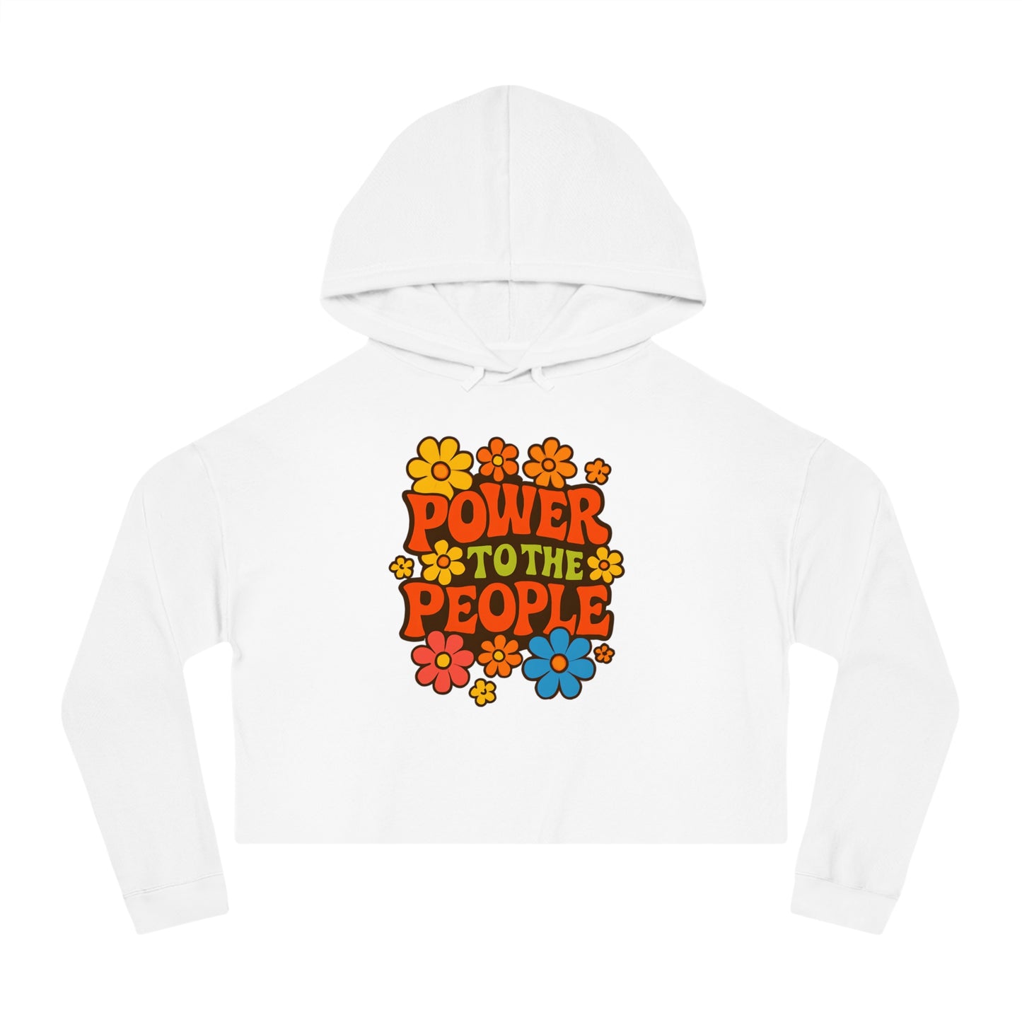 Bun Dem Summer 2025 Power to the People Cropped Hoodie Empire Edition - Feminist Statement, Boho Style, Casual Wear, Gift for Her, Cozy Lounge Top