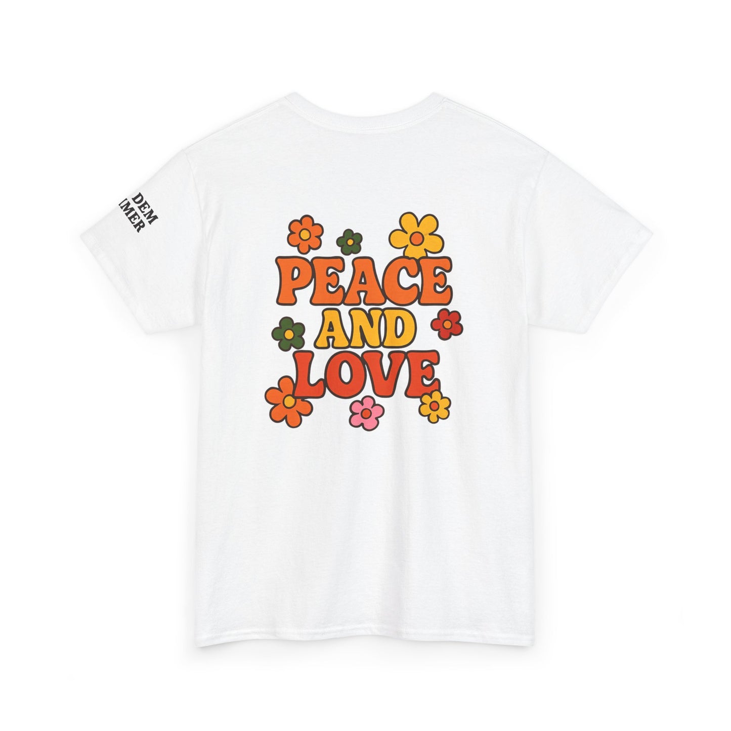 Summer Vibes Unisex Tee | Peace & Love Graphic Shirt, Casual Summer Outfit, Festival Wear, Gift for Friends, Retro Style
