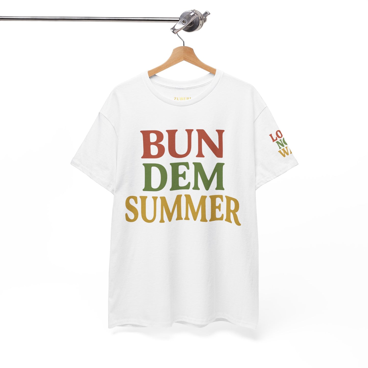 'Bun Dem Summer' Unisex Heavy Cotton Tee with and 'Love Not War' Design – Casual Summer Shirt, Gifts for Music Lovers, Festival Wear, [...]