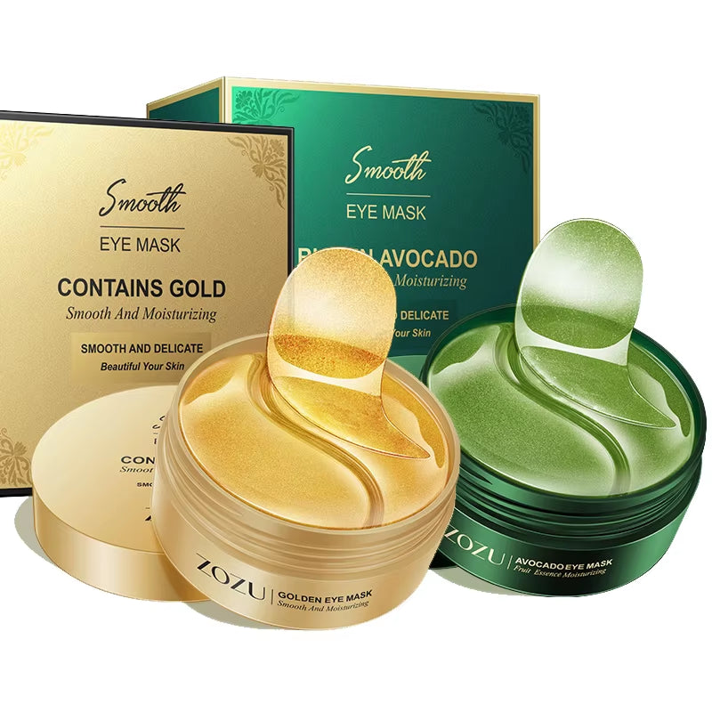 60Pcs/Box Avocado Golden Collagen Eye Mask anti Dark Circles Eye Bags Remover Moisturizing Firming Eye Patches Skin Care Product