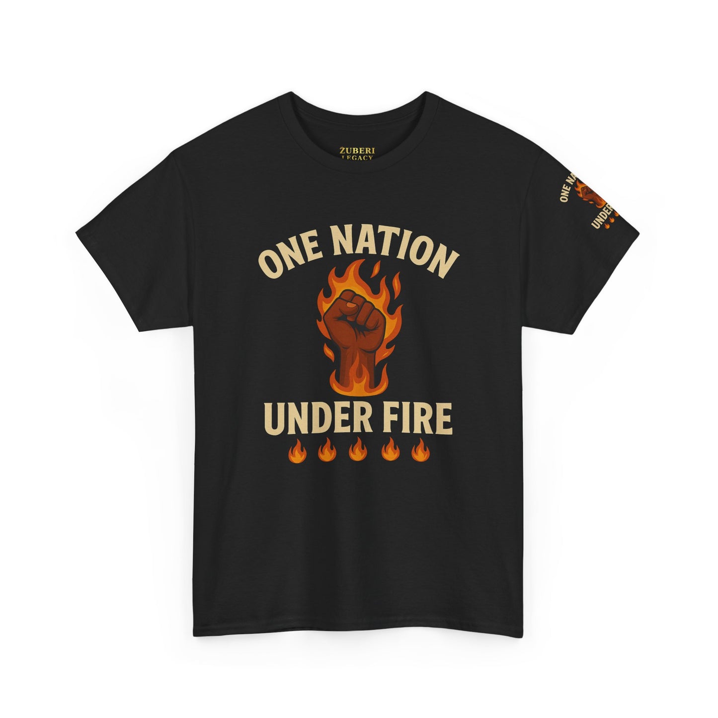 Bun Dem Summer Unisex Heavy Cotton Tee - One Nation Under Fire Empire Edition Graphic Tee, Protest Shirt, Activism Apparel, Gift for Social Justice Warriors