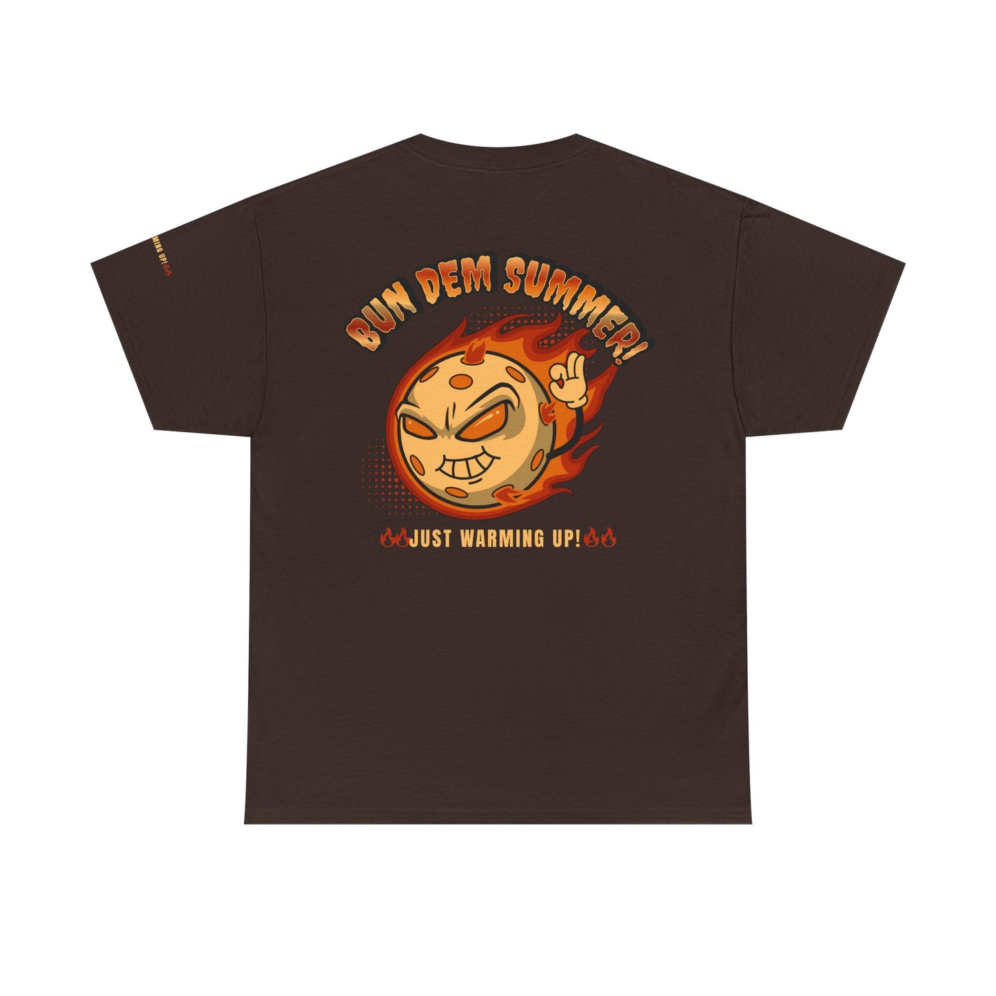 Bun Dem Summer Just Warming Up! Unisex Heavy Cotton Tee Empie Edition, Summer Vibes Shirt, Cool Graphic Tee, Fun Casual Wear, Gift for Friends, Trendy Apparel