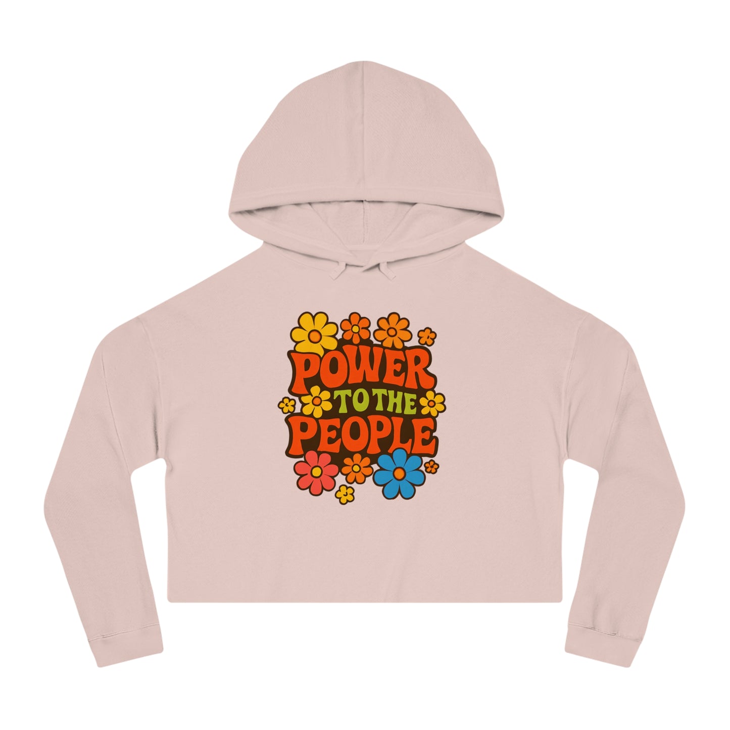 Bun Dem Summer 2025 Power to the People Cropped Hoodie Empire Edition - Feminist Statement, Boho Style, Casual Wear, Gift for Her, Cozy Lounge Top