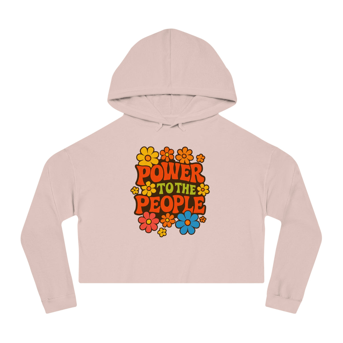 Bun Dem Summer 2026 Power to the People Cropped Hoodie Empire Edition - Feminist Statement, Boho Style, Casual Wear, Gift for Her, Cozy Lounge Top