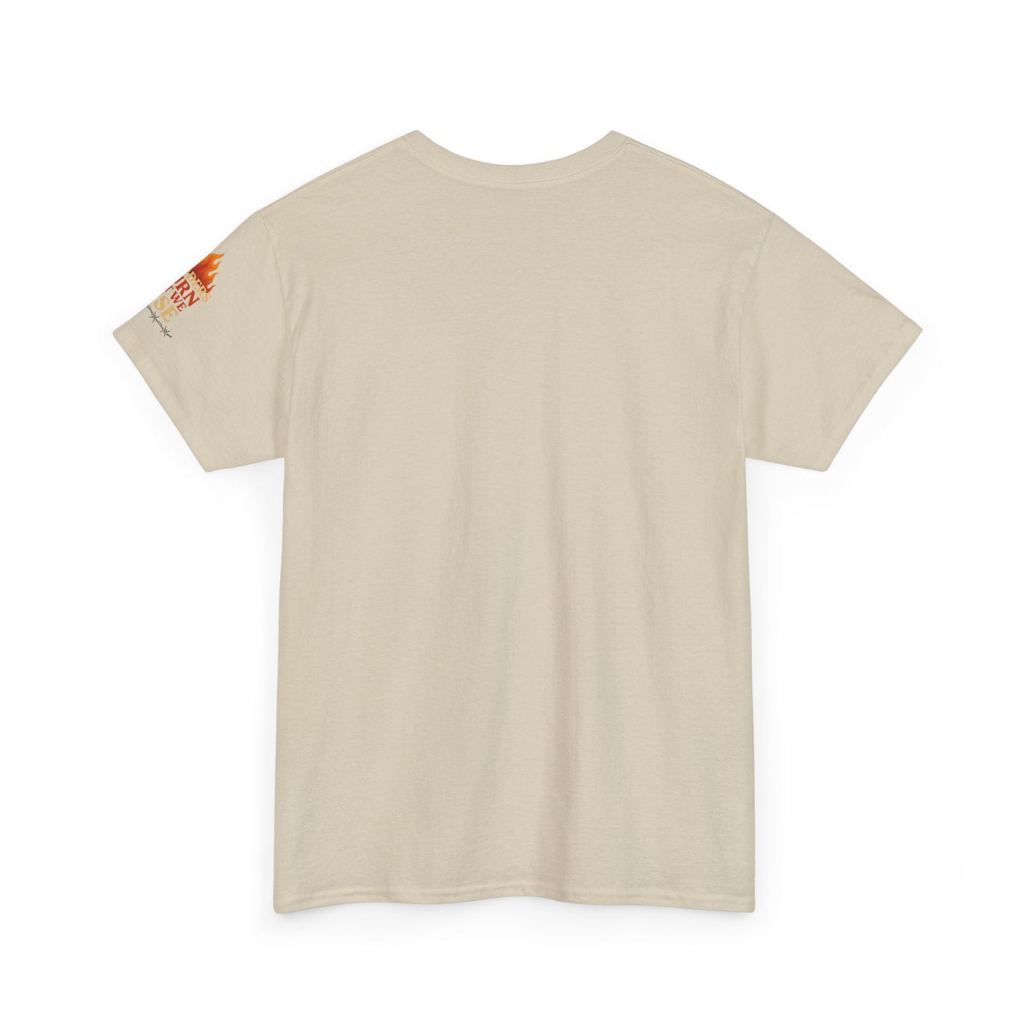 Bun Dem Summer Empowering Unisex Heavy Cotton Tee| Gildan 5000 - "Borders Burn But We Rise" Empire Edition - Activism Fashion, Statement Shirt, Gift for Allies, Equality