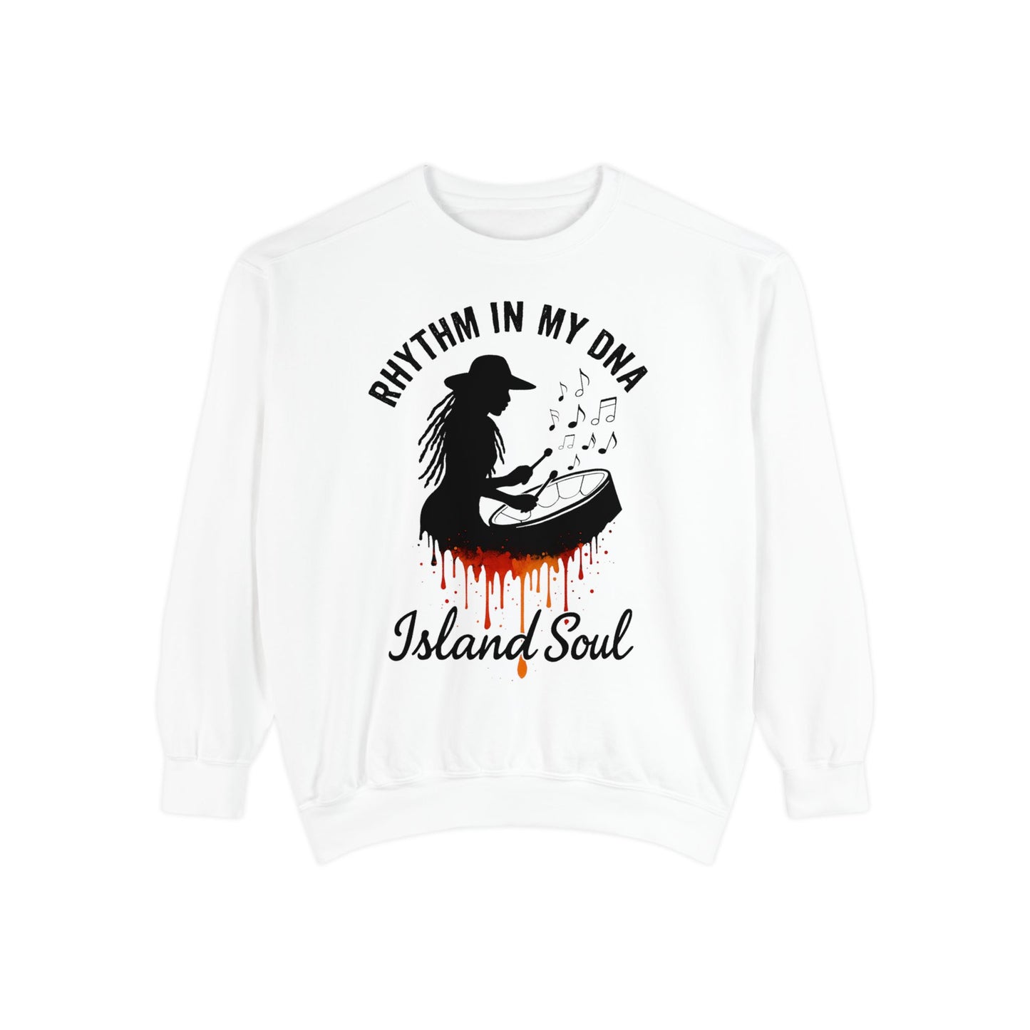 Rhythm in my DNA - Island Vibes Unisex Garment-Dyed Sweatshirt