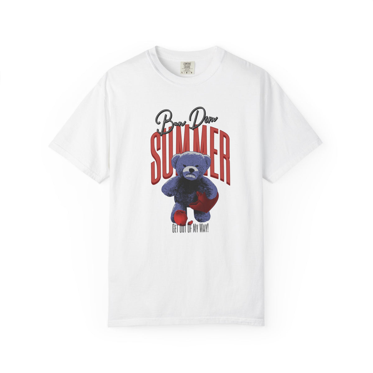 Bun Dem Summer Bear Graphic T-Shirt, Unisex Summer Tee Empire Edition, Get Out Of My Way T-Shirt, Gift for Summer Lovers, Casual Outfit Top