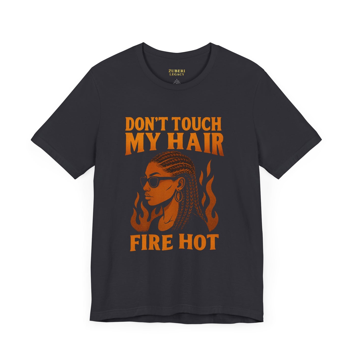 Fire Hot Hair Graphic Tee, Unisex Jersey Short Sleeve Tee, Afrocentric T-Shirt, Black Pride Apparel, Unique Gift for Her, Fun Casual Wear