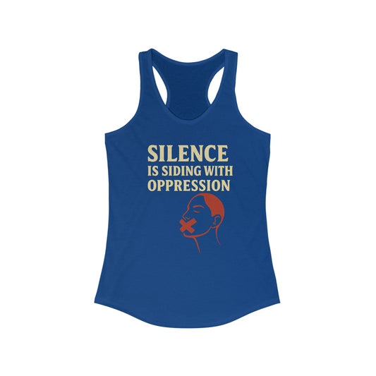 Bun Dem Summer Empowering Women's Racerback Tank Top Empire Edition  - Silence is Siding with Oppression, Feminist Apparel, Activist Wear, Workout Top, Gift for Her