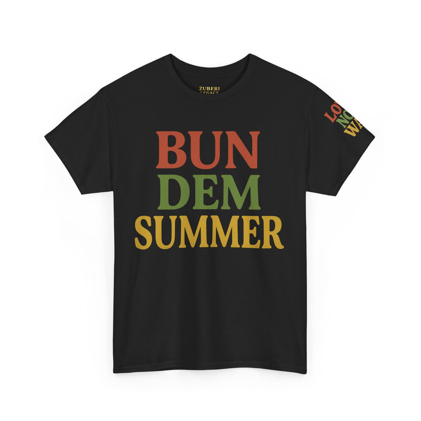 'Bun Dem Summer' Unisex Heavy Cotton Tee with and 'Love Not War' Design – Casual Summer Shirt, Gifts for Music Lovers, Festival Wear, [...]