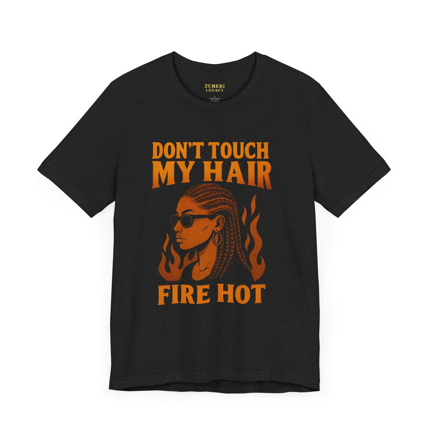 Fire Hot Hair Graphic Tee, Unisex Jersey Short Sleeve Tee, Afrocentric T-Shirt, Black Pride Apparel, Unique Gift for Her, Fun Casual Wear