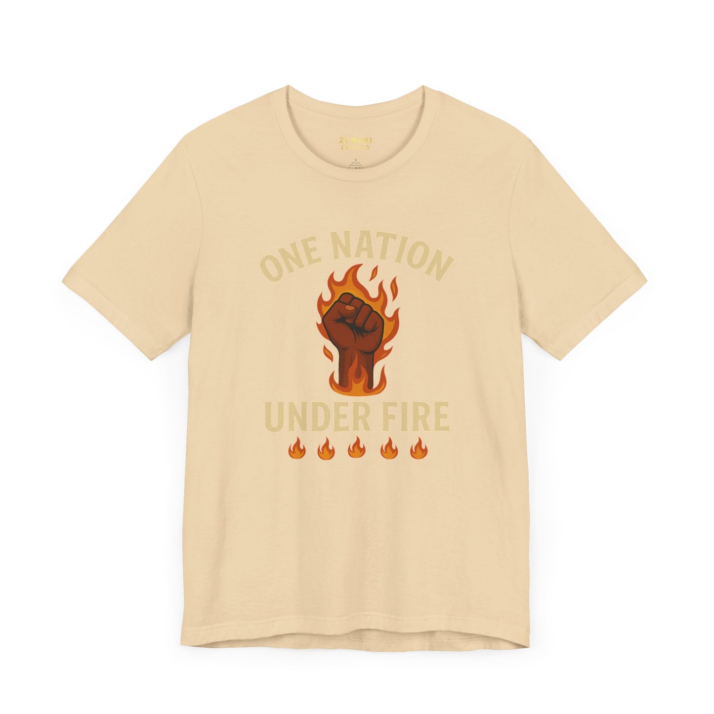 Empowering Statement Tee: One Nation Under Fire, Unisex Graphic Shirt, Activist Apparel, Casual Wear, Gift for Change Makers